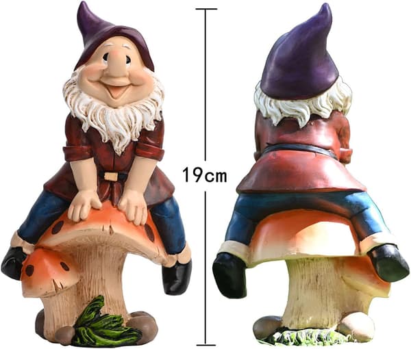 Rolig Hagegnom Statue Figurer Utendørs Gnom Statue Dekor DXGHC
