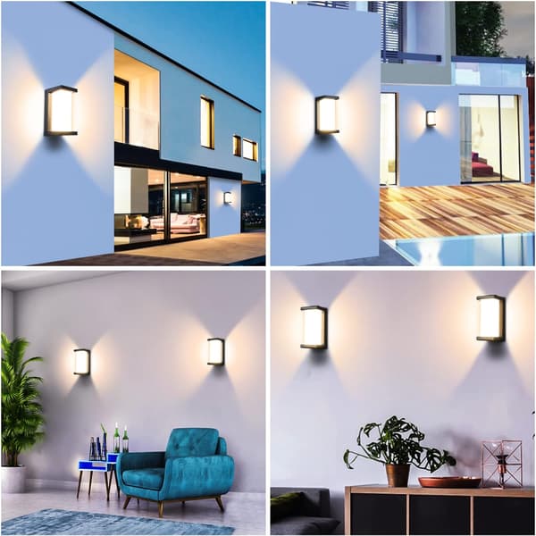 LED-seinävalaisin ulko-/sisäkäyttöön 12W ulkoseinävalaisin 3000K Wa