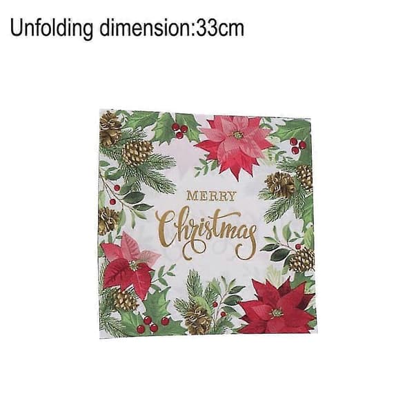 Servietter til julefrokost, julepynt stil4