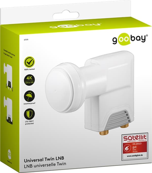 Universal Twin LNB Grå, Vit