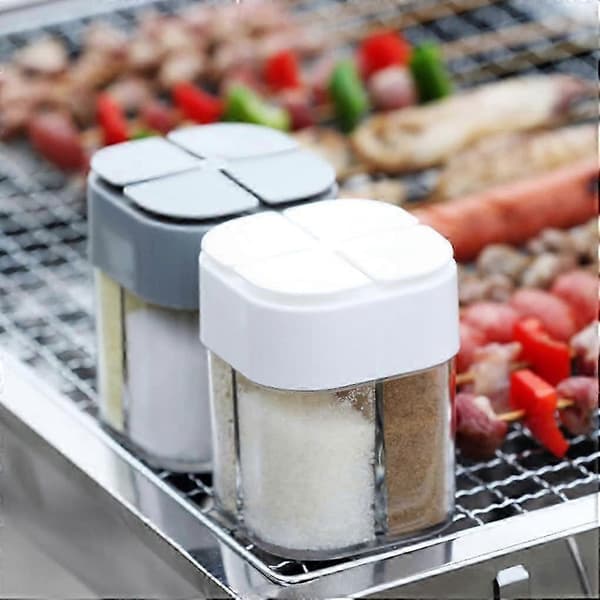 3-delt 4-i-1 krydderdispenser-sett for kjøkken og grill
