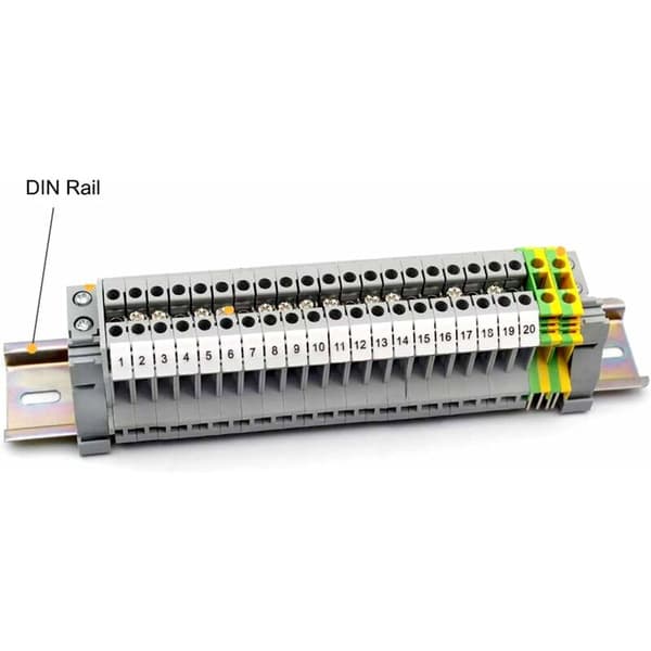 2-pack DIN-skena montering U-spår slitsad 300mm x 35mm kretsbrytare monteringsskena