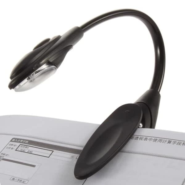 Read easily with our book light - Reading lamp with LED and clip Black black