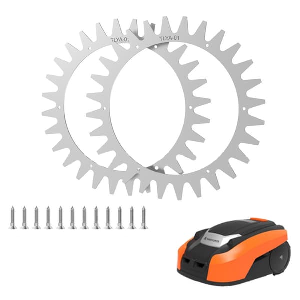 Antiskli-pigger kompatible med Yardforce SA $C SE R MR Classic NX for robotgressklippere, kaldvalset stål, 2-pakning, sølv