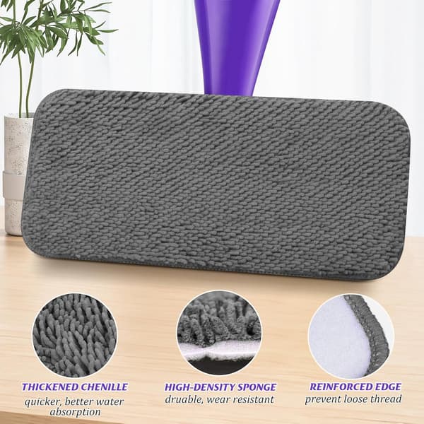Gjenbrukbare moppputer kompatible med Swiffer Wet Jet Mopp - Våte puter påfyll Våte tørre moppkluter Mikrofiber moppputer erstatning