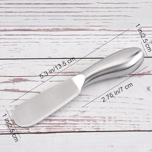 Sæt med 4 smørknive i rustfrit stål, 13,5 cm
