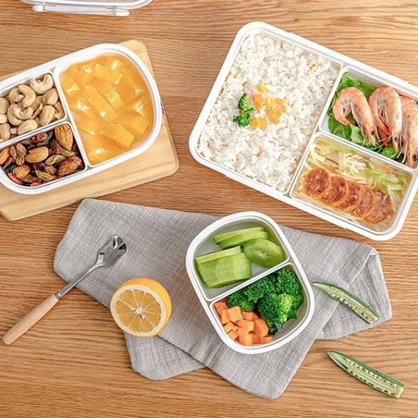 3-piece lunch box set, microwave-safe lunch box, portable bento box, lunch box, food storage container for refrigerator