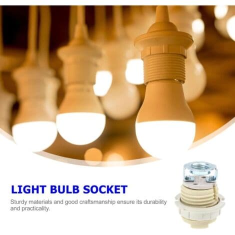 Durable Ceramic G9 Lamp Holder - Pack of 6 Lamp Holders - Compatible with LED, CFL, and Halogen Bulbs - Easy Installation Silver Silver