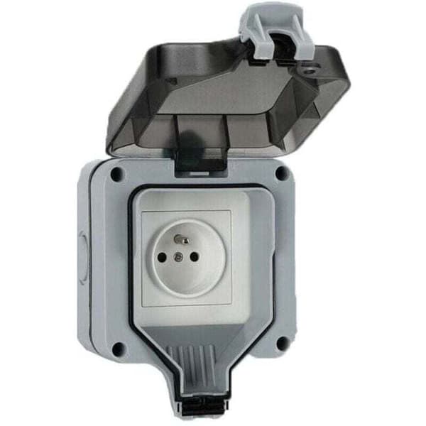 IP66 Outdoor Splash-proof Single Row Rainproof Plug-in Box Waterproof Outdoor Socket, One Hole