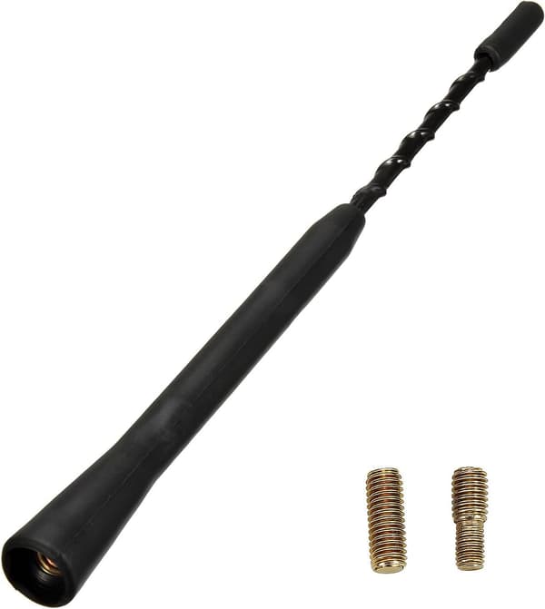 Bil FM Dab-antenne, 23 cm bilantenne, universel bilradioantenne med kraftfuld FM/AM/Dab-modtagelse, med 5 mm 6 mm adapter