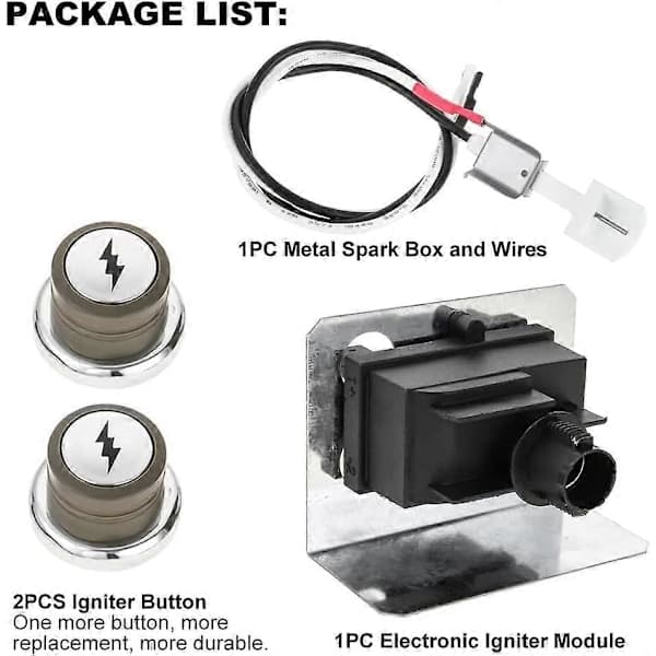 Replacement Electronic Igniter Kit for Weber 67847 300-Series (2008-2010) E/S-310 & 320, EP/CEP-310,320 Grill (2 Outlets)