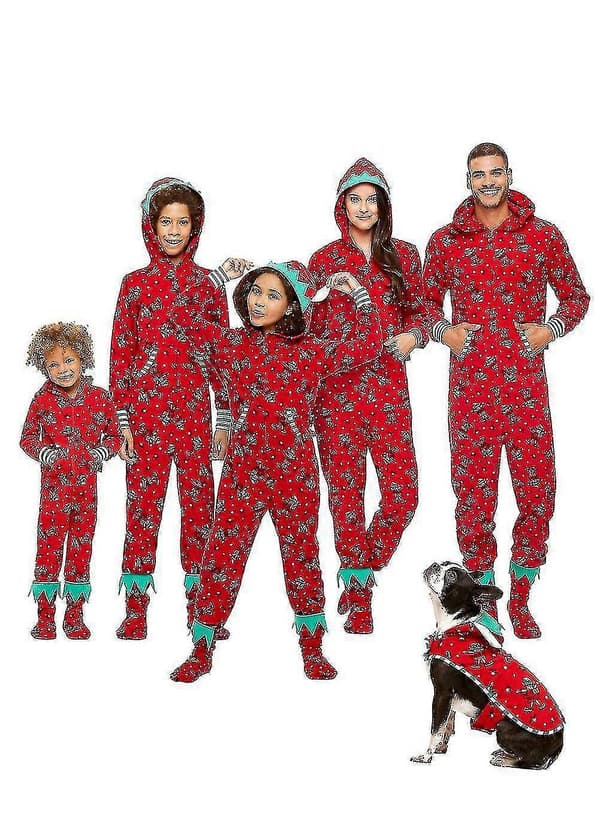 Matchende julepyjamassæt til børn 5T 5T