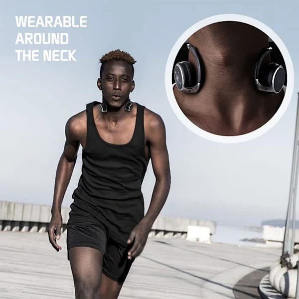 Wireless On-Ear Headphones with Clear Voice Pickup - Black