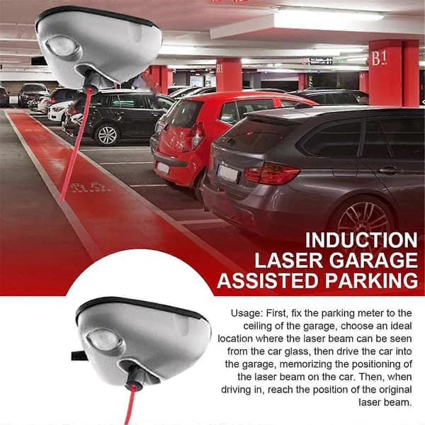 Lasergaragehjælpemiddel til parkering AC/DC Laserinduktion Parkeringspladsfinder Enkelt lasersensor EU