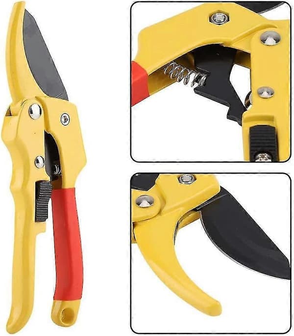 Garden Shears Labor-saving Scissors Fruit Scissors Bonsai Grafting Garden Pruning Tools (yellow)