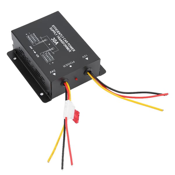 Auto DC Strømtransformator Inverter Omformer DC 24V til 12V Bil Spenningsreduserer (30A)