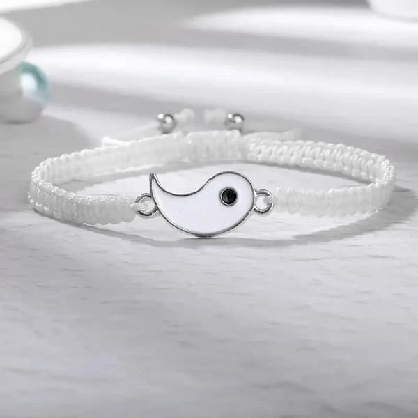 2-pack Bästa Vän-armband – Matchande Yin Yang Justerbar BFF-present