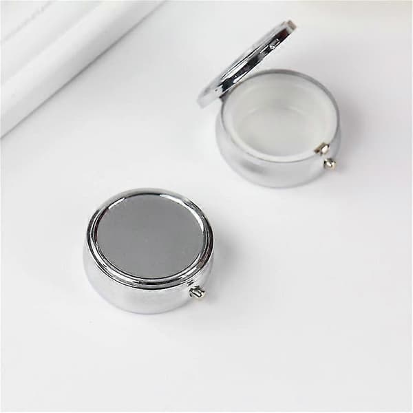 Metal Pill Case - Compact Medicine Organizer, Silver, 1 Piece
