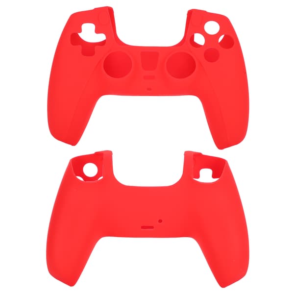 2 stk DOBE Antiskli Silikon Spillkonsollbeskyttelse Gamepad Håndtak Grep for PS5 (Rød) Rouge