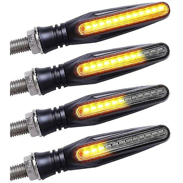 4 stk motorsykkel 12 LED blinklys gult