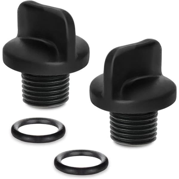 Two-Piece Pool Pump Hose Cap - Drain Plug for Pool and Spa Heaters with Replacement O-Ring