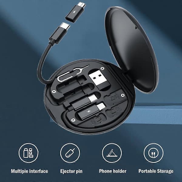 Høykvalitets splitter ny USB C-adapter OTG-kabelsett, ladekabelveske CJY