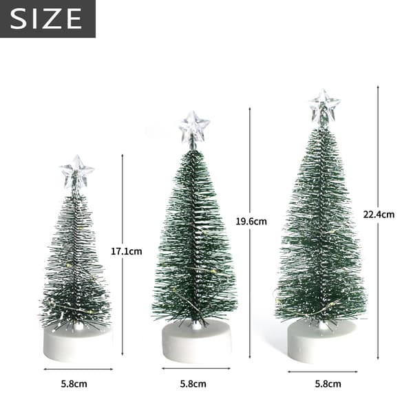 3-pack LED-julklappsträdsträngljus för lägenhet och innergård H