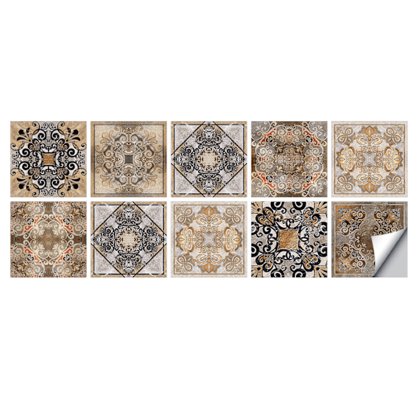 /#/10 Colored Frosted Pattern Tile Decals, 30*30cm/#/