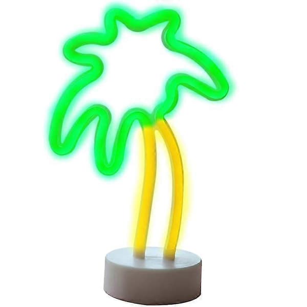Palm Tree LED Neon Sign Night Light With Base Coconut Palm Canopy Night Light Table Lamp Best Gift