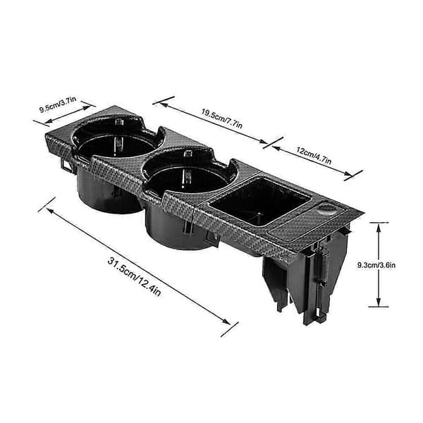 51168217953 for - 3-serie E46 318I 320I 98-06 Karbonfiber Midtkonsoll Koppholder Myntoppbevaring