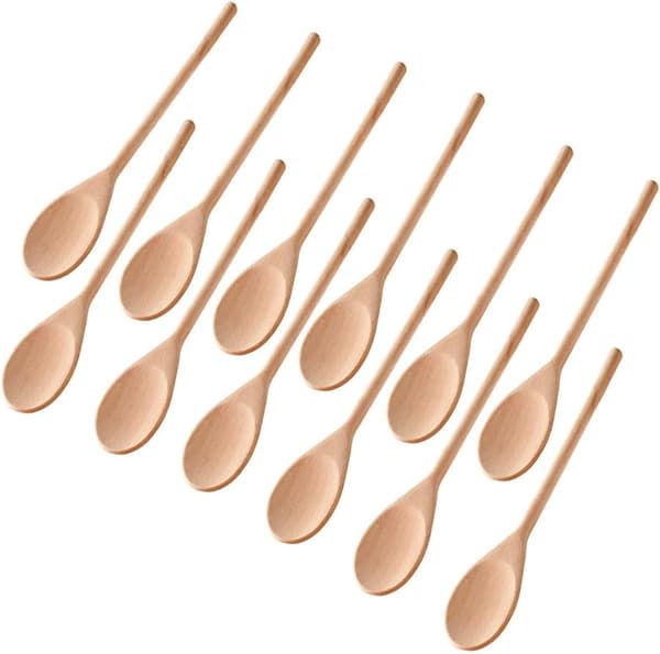 Träskedar Blandning Bakning Servering Dockor 12 I - 12-pack