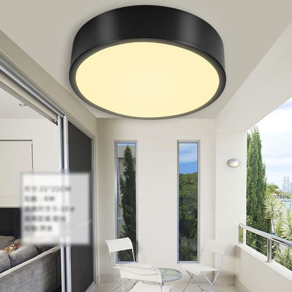 Moderne rund LED-loftlampe i akryl til stuen KLB