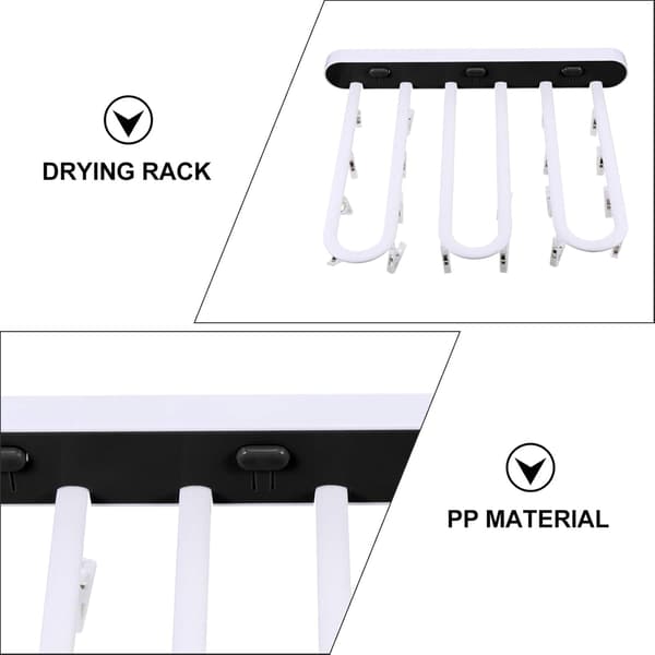 Foldable Clothes Hanger with Clips for Underwear, Socks, Bras, Towels