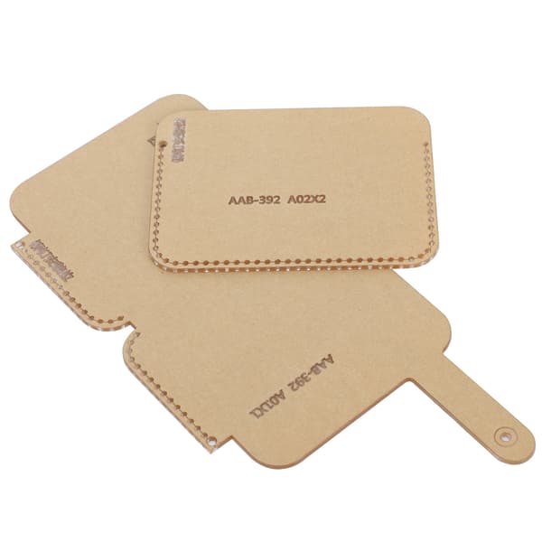 2 pcs. Clear Acrylic Template Card Package Transparent Handmade Craft DIY Leather Tool AAB-392