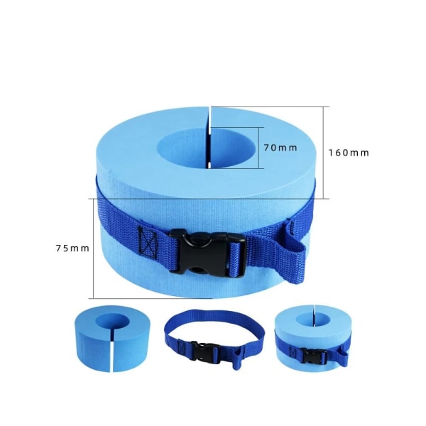 2 sinistä vaahtomuovia uintirengasta, EVA-vaahtomuovia uintirengasta