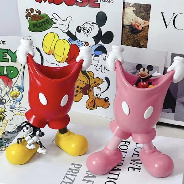 Mickey Mouse Penholder, Mickey Mouse Penholder, Makeup Brush Organizer, Student Penholder, Desk Decoration, Red
