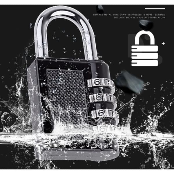 Black Combination Lock for Cabinets, 4-Digit Code Lock, Perfect for the Gym.