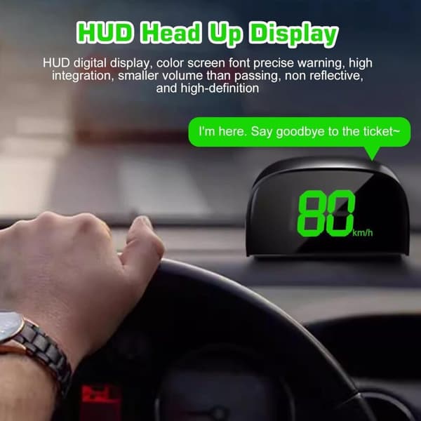 Digitalt speedometer til bil: Universal HUD Head Up Display speedometer til bil, motorcykel, cykel og bil