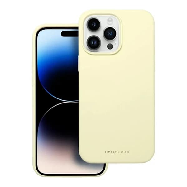 Roar iPhone 13 Pro Max -puhelinkotelo Roar Cloud Skin - Vaaleankeltainen