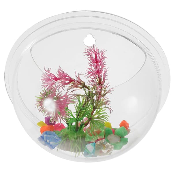 Transparent Hydroponic Vase Wall Mounted Aquarium Decorative Wall Planter Home Accessories (Random Style)