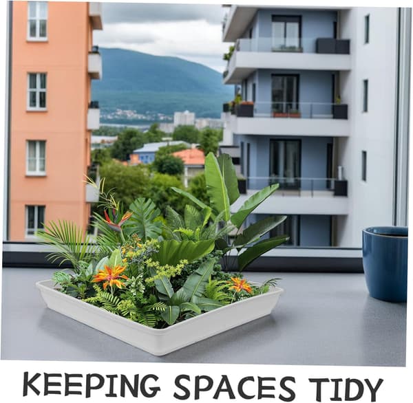 Firkantet understell for blomsterpotter 10 stk i plast