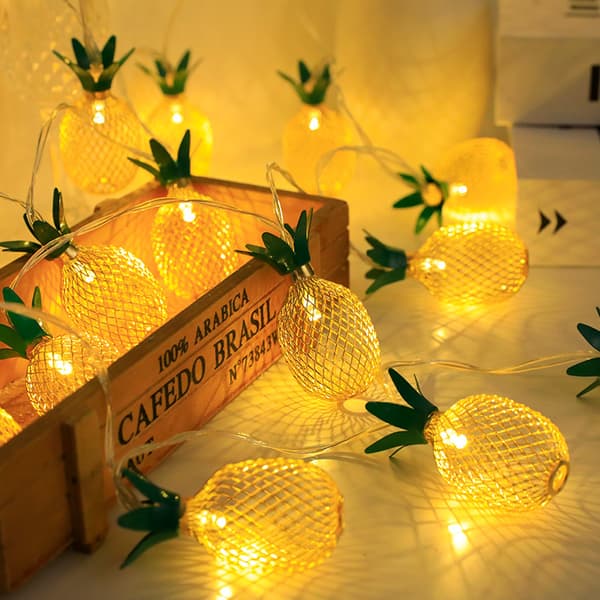 3m 20LED Iron Pineapple String Light, Battery Operated, for Room and Bedroom