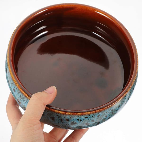 Ceramic Hydroponic Planter Basin Water Lily Daffodil Planting Bowl Planter Pot
