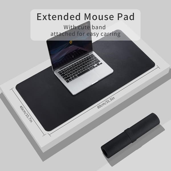Mouse Pad 31.5 \" x 15.7 \" Large Desk Mat PU Leather Desk Protector