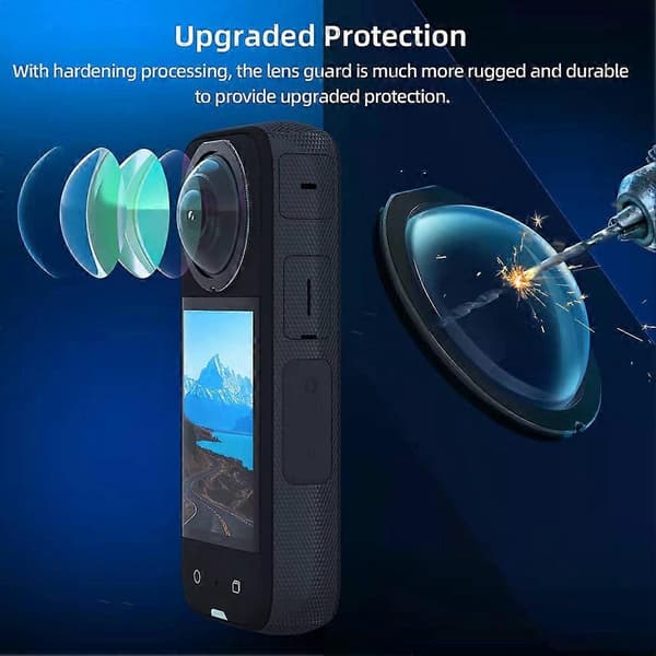 For X3 Camera Protection Accessories, Self-Adhesive Lens Protector Set Silicone Case Screen Tempered Glass Film Protection