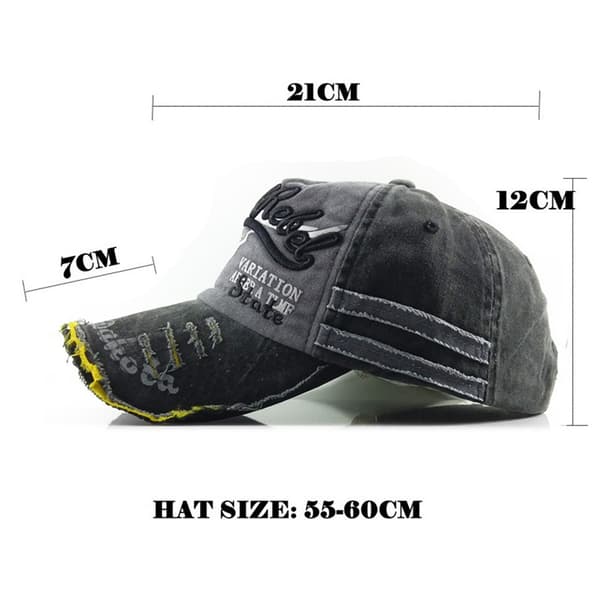 Baseballcaps i klassisk stil Retro Unisex Kvinner Menn Brodert Bomullsbaseballcaps
