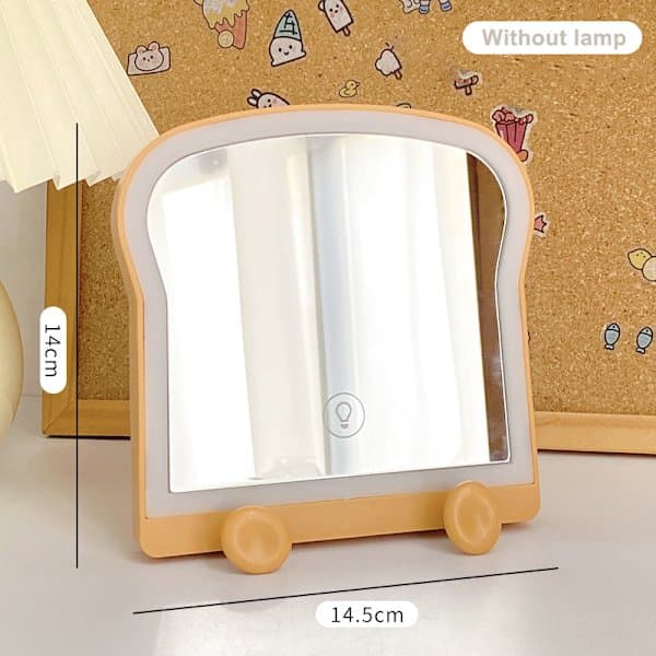 1 st LED-ljus sminkspegel Dagsljus sminkspegel Brun