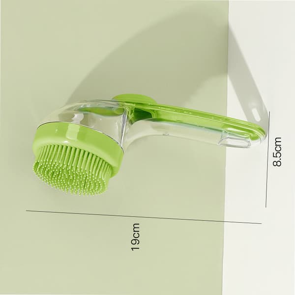Kæledyrsbørste med shampoodispenser - massagebørste til hund og kat Grøn Grøn Green