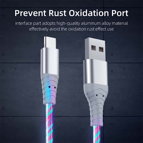 2 stk Streaming Datakabel Mobiltelefon Ladekabel ROSE RED Rose Red Rose Red Type C-Type C