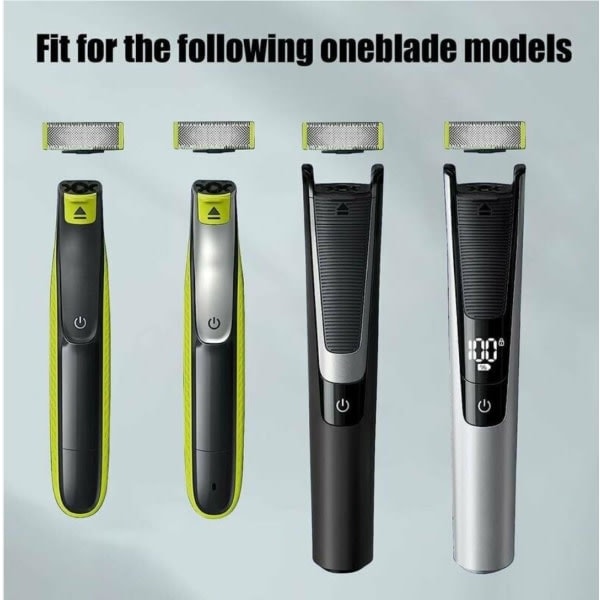 4-pack ersättningsblad för Philips OneBlade Herrrakhyvel One Blade Pro 4-pack